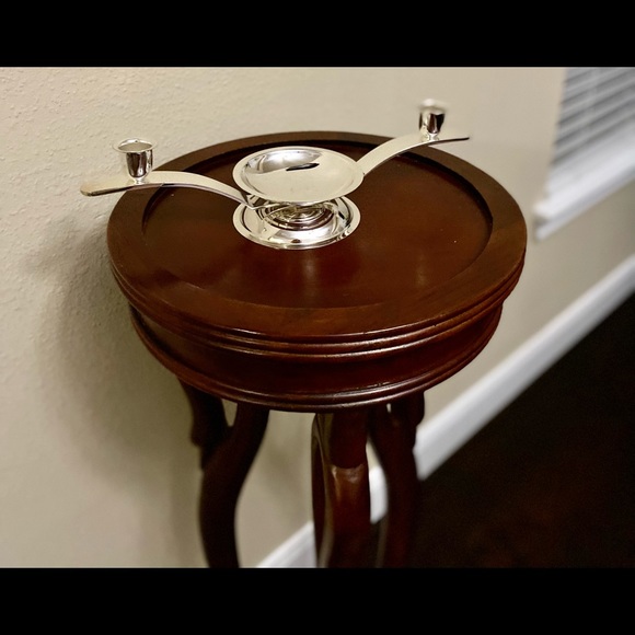 Metal Candle Holder in Silver 3.5” H - Picture 6 of 11